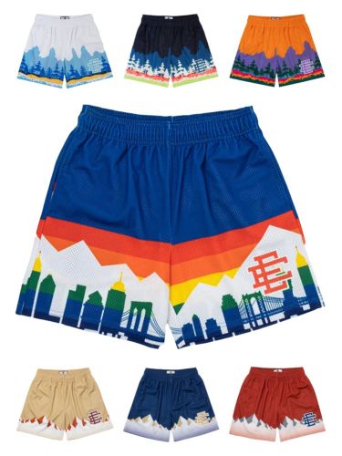 Forest Mountains Digital Print Mesh Shorts 7 colors