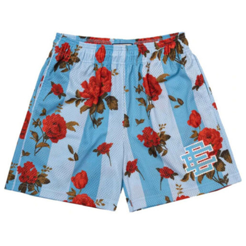 Intricate Floral Digital Print Mesh Shorts 5 colors