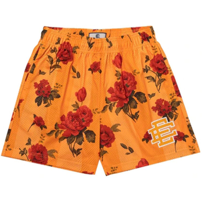 Intricate Floral Digital Print Mesh Shorts 5 colors