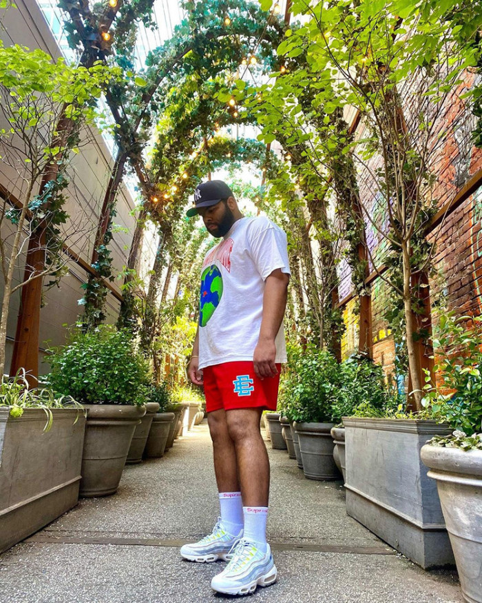 Street Slogan Digital Print Mesh Shorts 5 colors