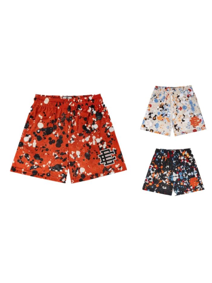 Colorful Splash Ink Digital Print Mesh Shorts 3 colors