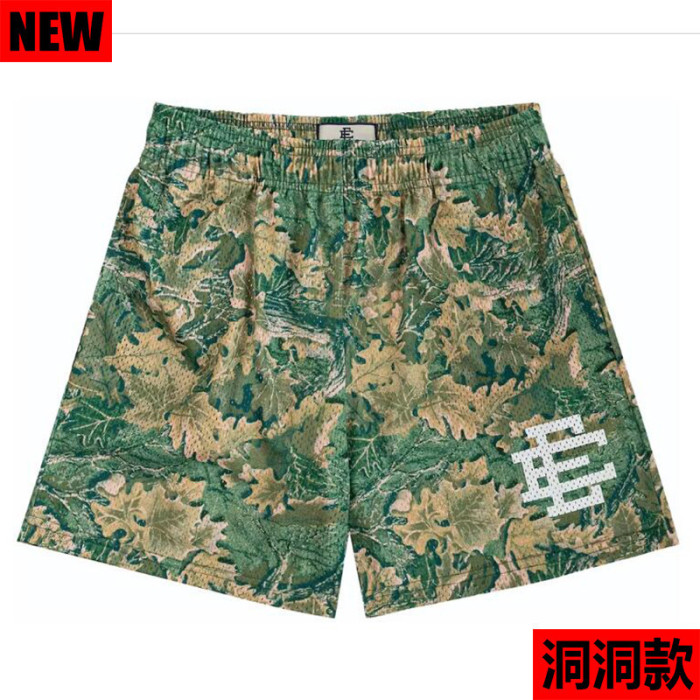 Full-print Withered Leaf Digital Print Mesh Shorts 3 colors