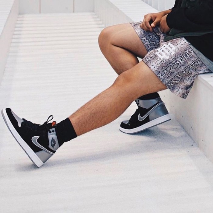 Snake-skin Texture Full-print Mesh Shorts 5 colors