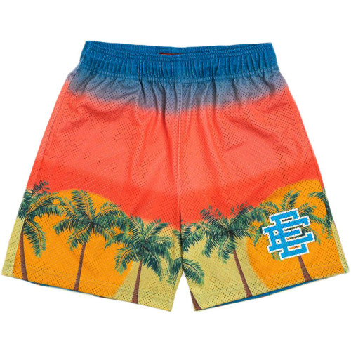 Sun Coconut Tree Digital Print Mesh Shorts 6 colors