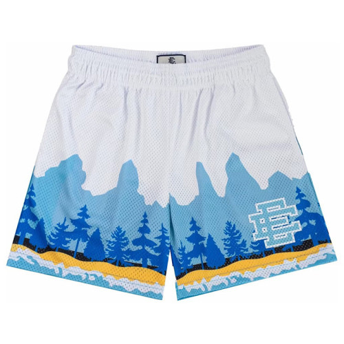 Forest Mountains Digital Print Mesh Shorts 7 colors
