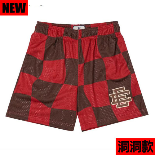 Twisted Checkerboard Digital Print Mesh Shorts 3 colors