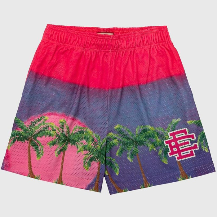Sun Coconut Tree Digital Print Mesh Shorts 6 colors