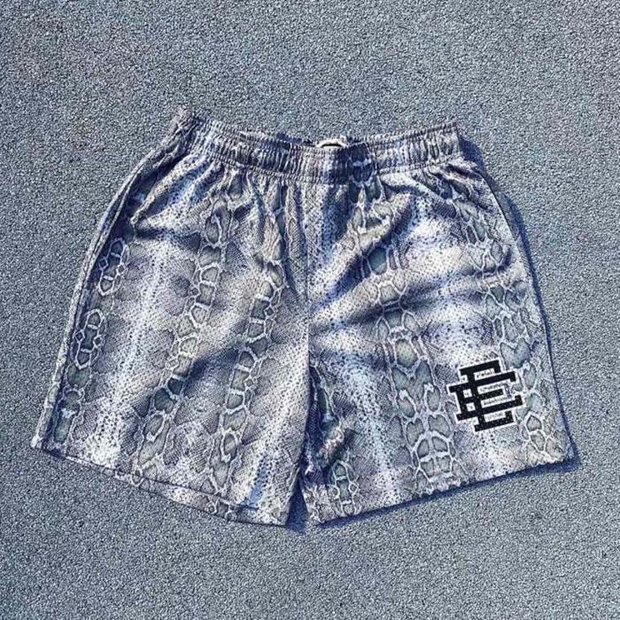 Snake-skin Texture Full-print Mesh Shorts 5 colors