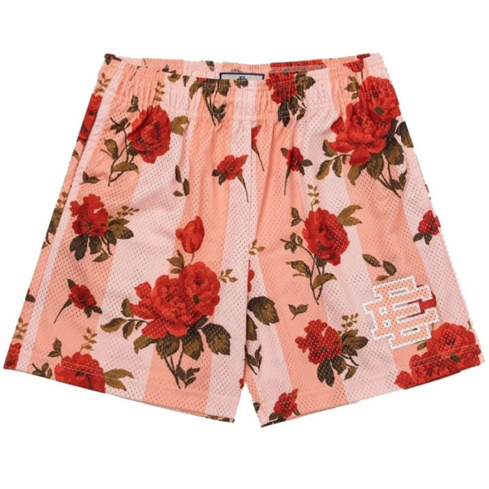 Intricate Floral Digital Print Mesh Shorts 5 colors