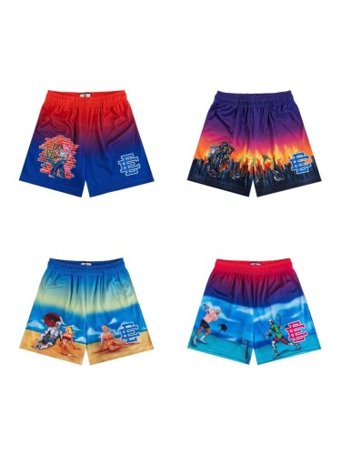 Street Comic Gradient Digital Print Mesh Shorts 4 colors