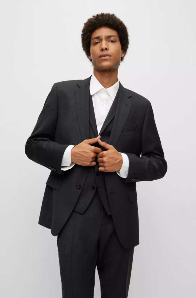 H-Huge 3 piece Suit 50479573 001 Charcoal