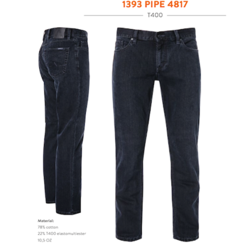 Pipe Regular Slim Fit T400 Denim 1393 898 Dark Blue