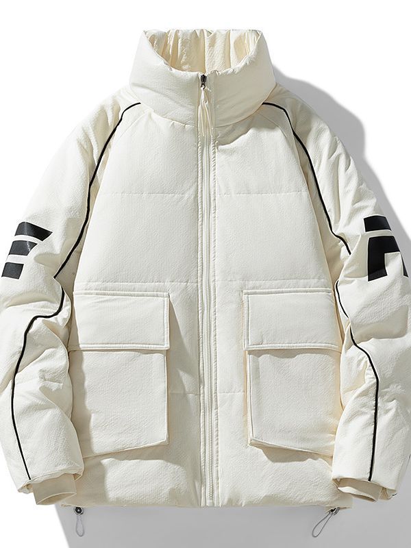 White duck down short warm down jacket for teenagers 2 colors