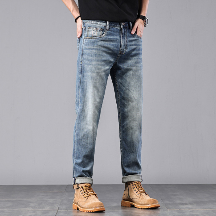 Wash water all straight tube loose casual men's trousers