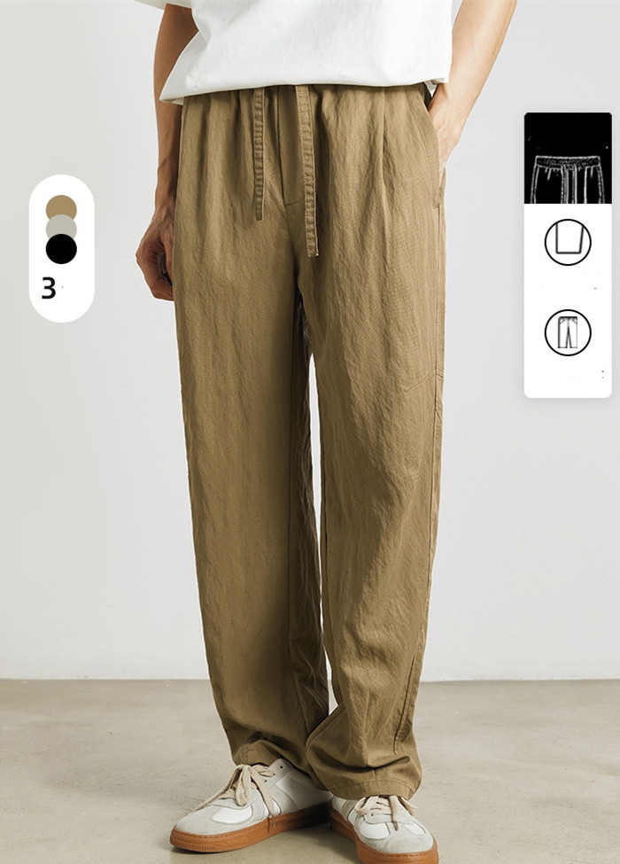 Solid Color Casual Strappy Pants