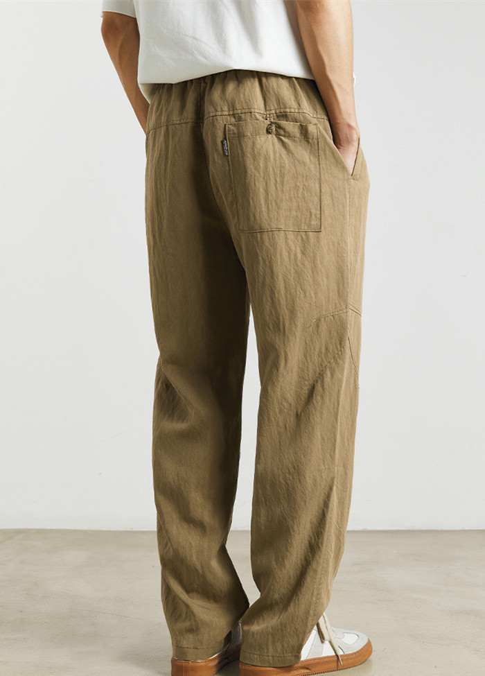 Solid Color Casual Strappy Pants
