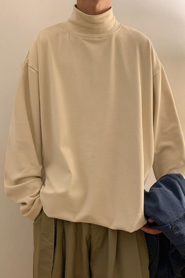 Loose fit half turtleneck 5 colors