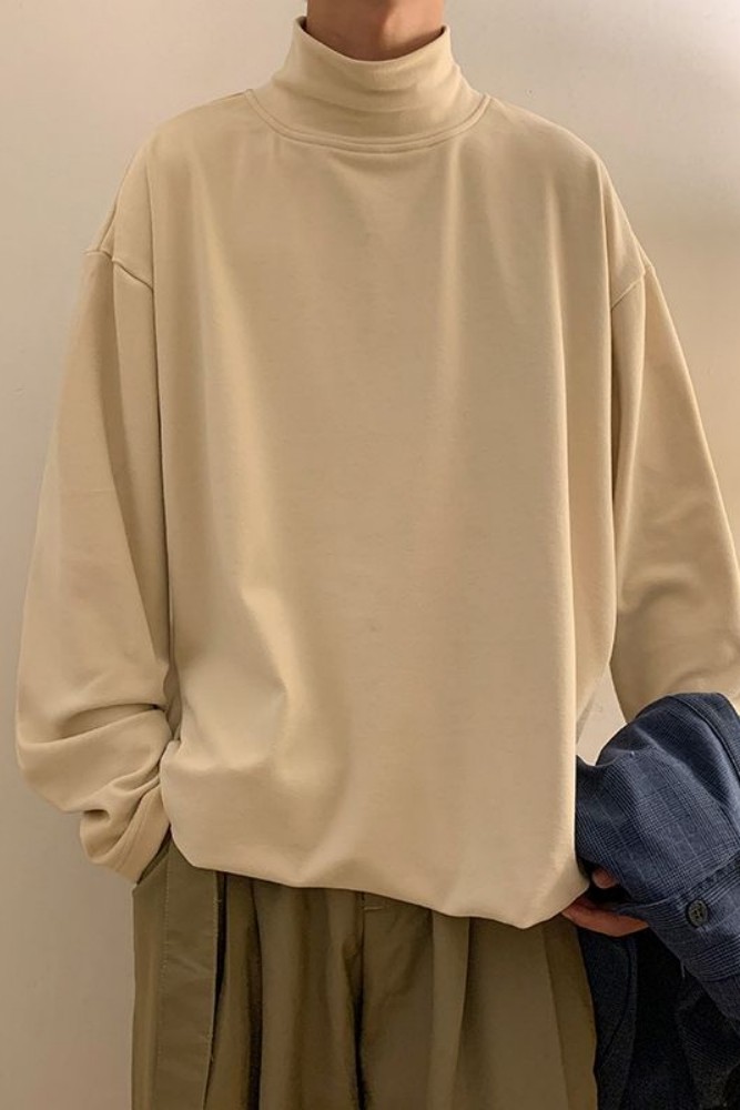 Loose fit half turtleneck 5 colors