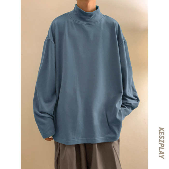 Men's soft tweed half turtleneck 6 colors