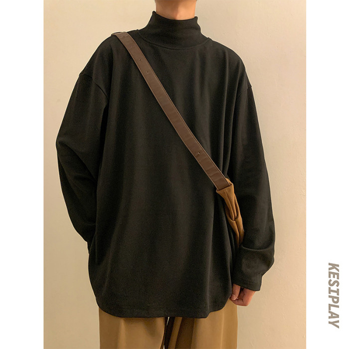 Men's soft tweed half turtleneck 6 colors