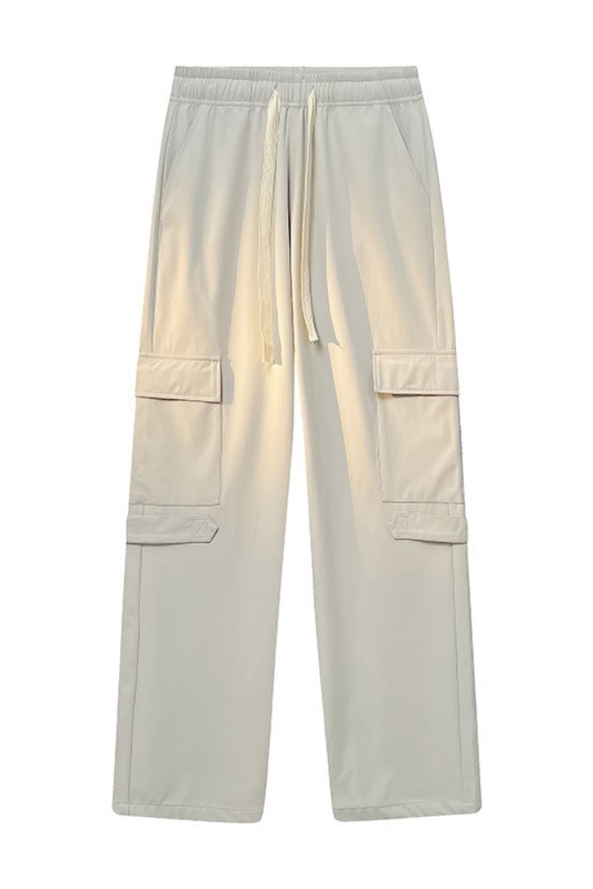 distressed wide-leg pants