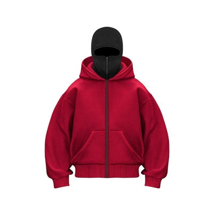 Double-Layer Hooded Zipper hoodie 9 colors 28677389