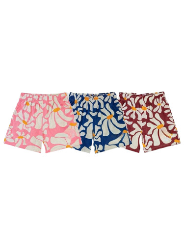 All-over print of flowers Breathable mesh shorts 3 colors