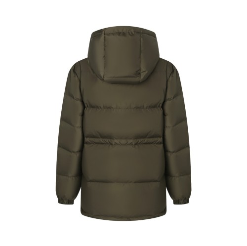 Checkered Decorative Two-Way Zipper Down Jacket 2 colors 3510157