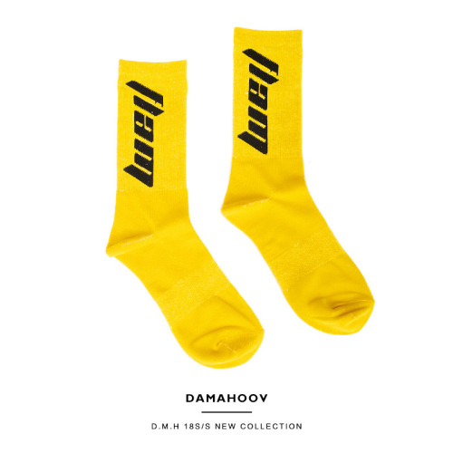 FLAM Personalized Letter Knee-High men's socks 2 colors