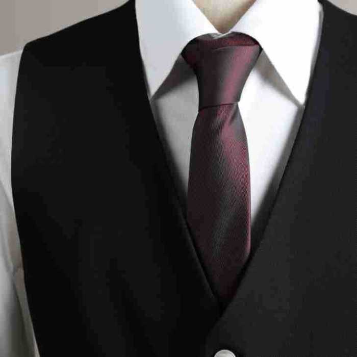 Business Zipper - Style Pre - tied Suit Tie 9 colors