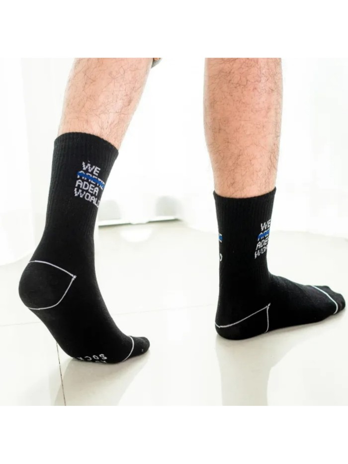 Fashionable sports mid-calf men's socks 25 colors