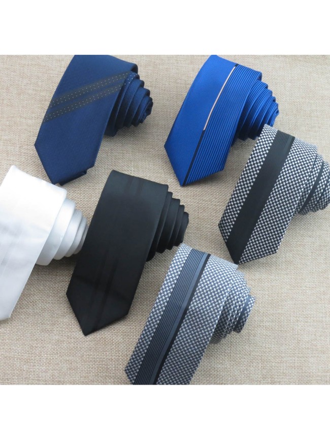 Symmetrical Center Design Men's Tie 7 colors