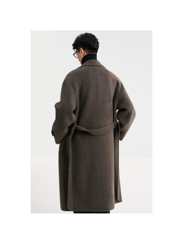 Men's Light Luxury Vintage Double-faced Wool Overcoat 3 colors