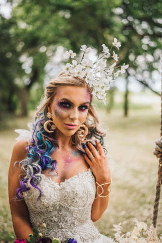 JULIE VINO Chiffon Fit Flare Sequin Beaded Bodice Size 10