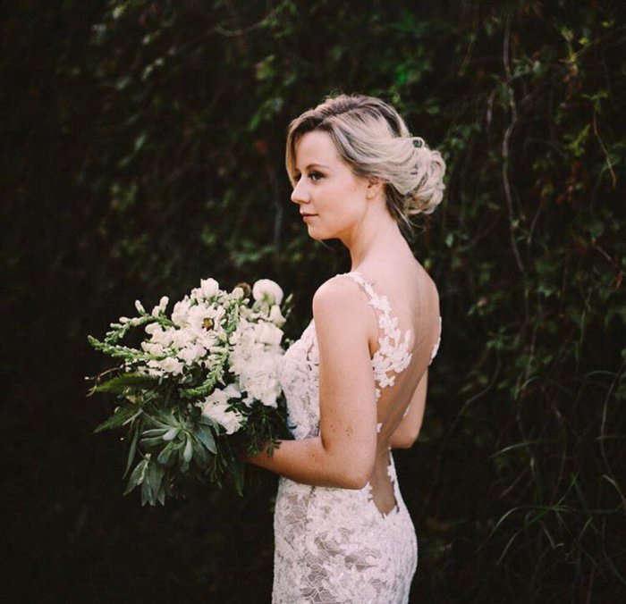 WATTERS Tulle Lace Mermaid Illusion Bodice V Size 0