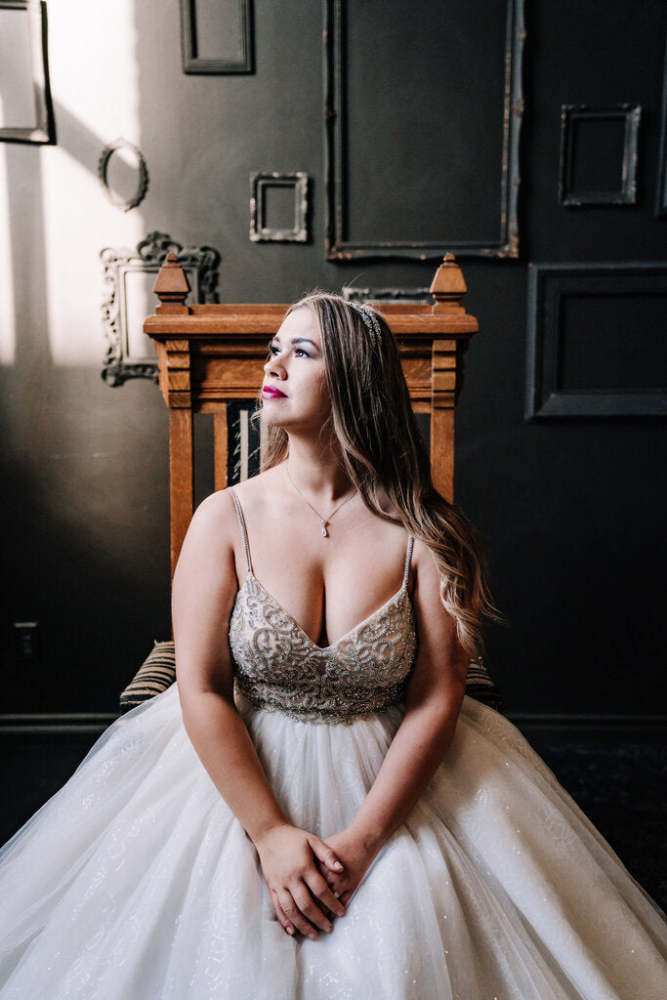 PRIVATE COLLECTION ISOLDE - NEW- Tulle Sequin Ball Gown Crystal Bodice Straps Size 12