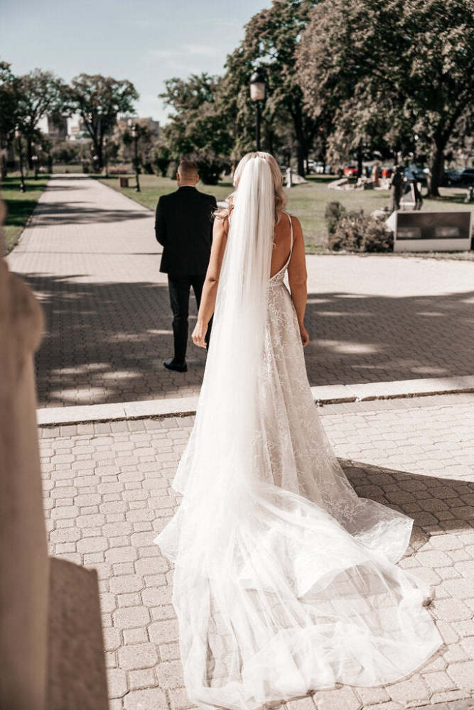 WTOO BY WATTERS Lace A-line Plunging V Open Back Size 6