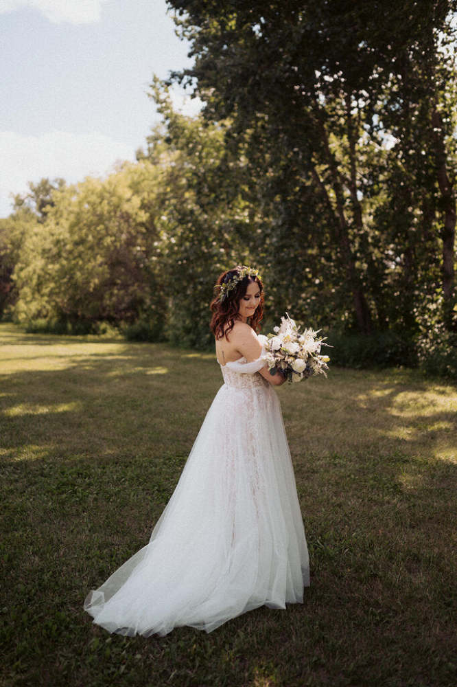 WTOO BT WATTERS Tulle Lace A-line Bustier Style Bodice Drop Sleeves Size 10