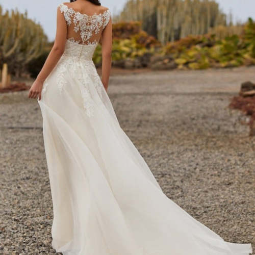 Boho Bridal Simple A Line Wedding Dresses WD1052