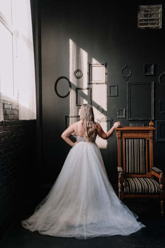 PRIVATE COLLECTION ISOLDE - NEW- Tulle Sequin Ball Gown Crystal Bodice Straps Size 12