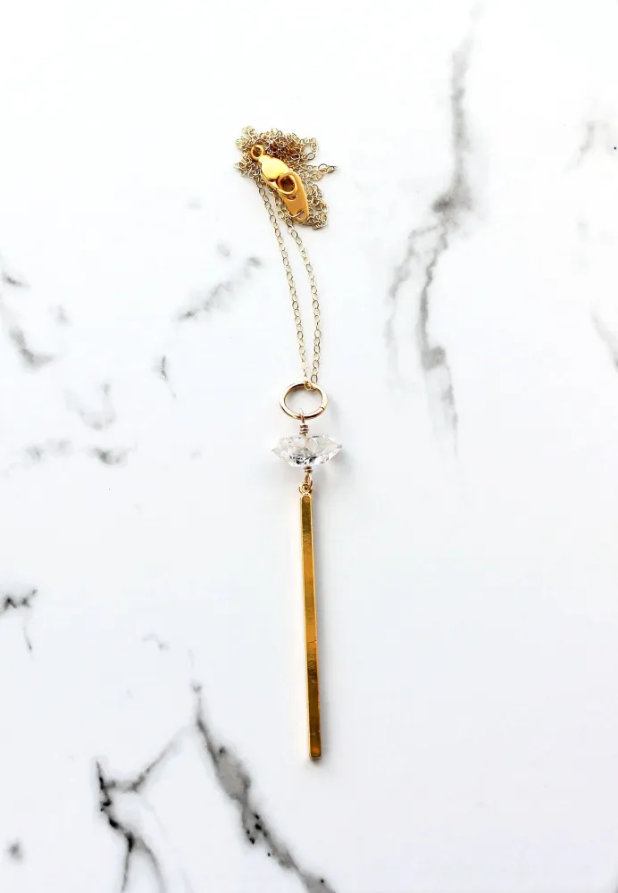 Herkimer Wand Necklace