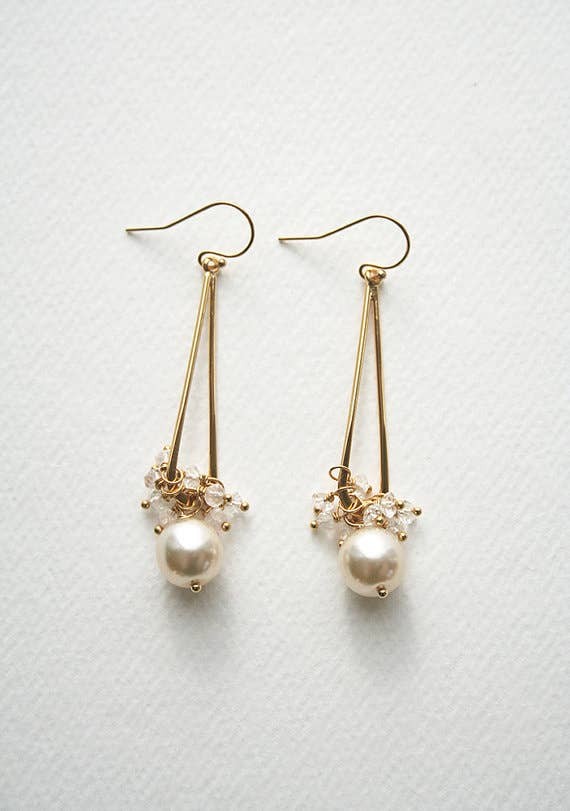 Long Pearl Earrings