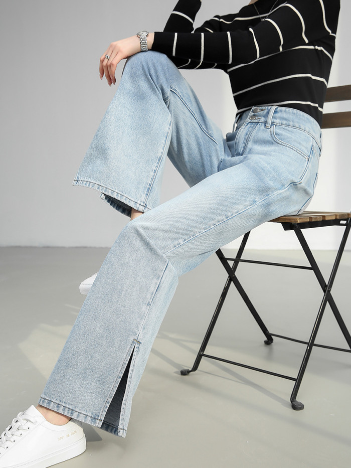Flared wide-legged pants