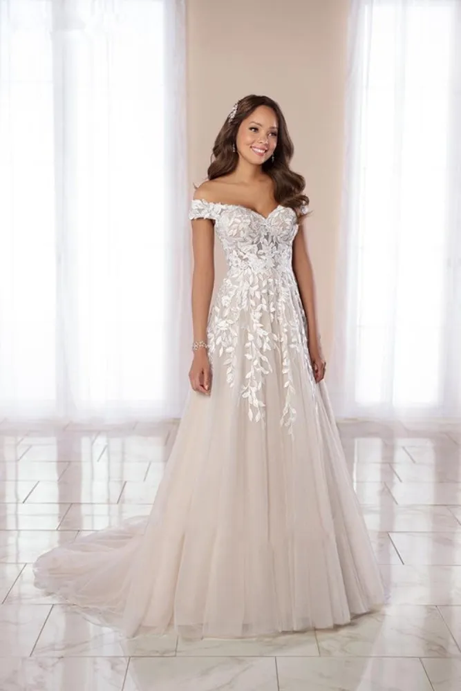 One Shoulder Pure Lace Wedding Dresses