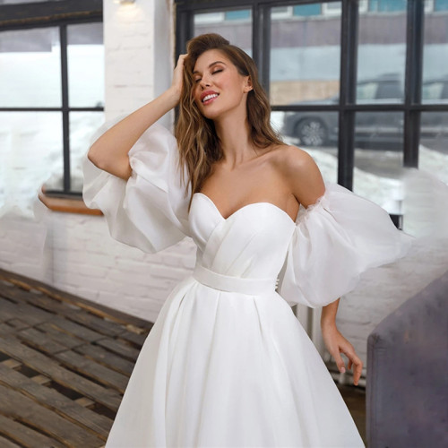 Simple White Wedding Dress