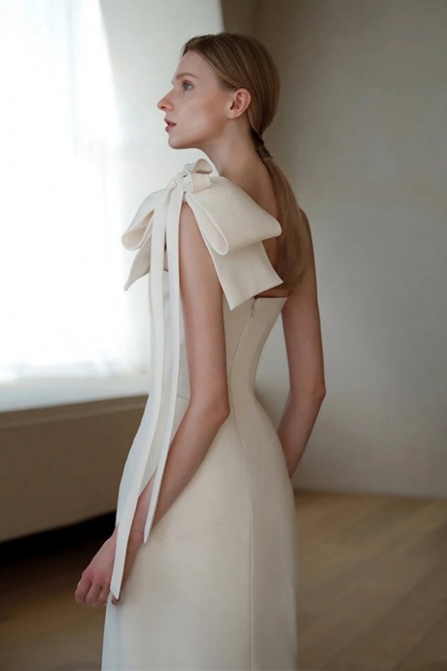 French Satin Butterfly Dress