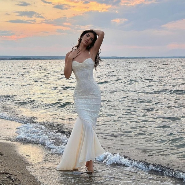 Seaside Spaghetti Shoulder Dress