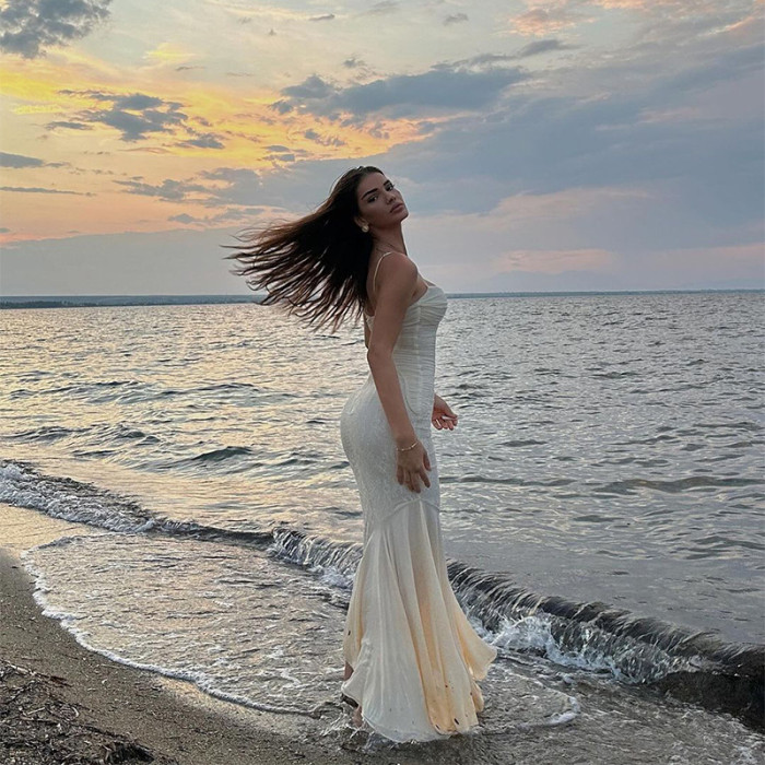 Seaside Spaghetti Shoulder Dress