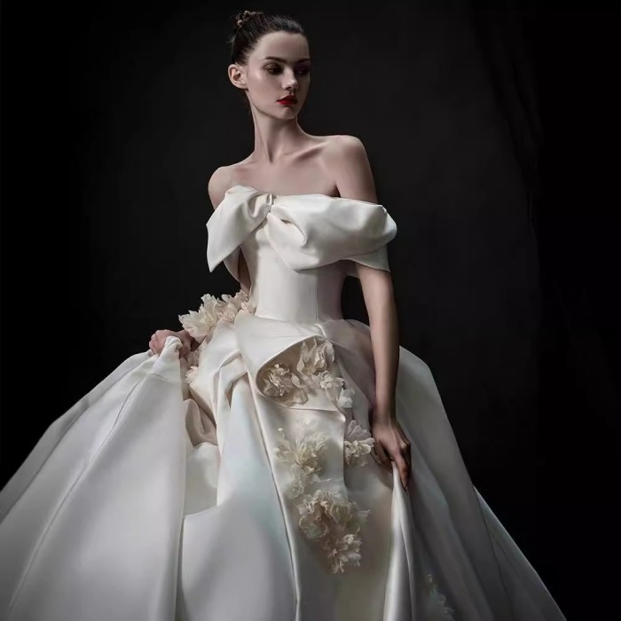 Super Simple Satin Wedding Dress