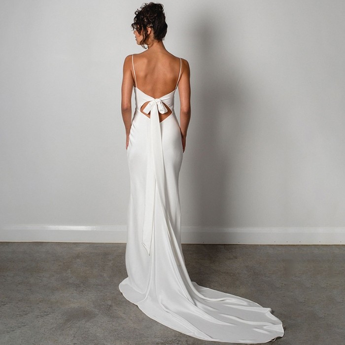 Simple Satin Wedding Dress